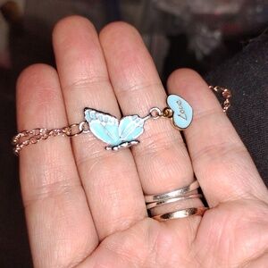 Butterfly and Heart Pendant Necklace